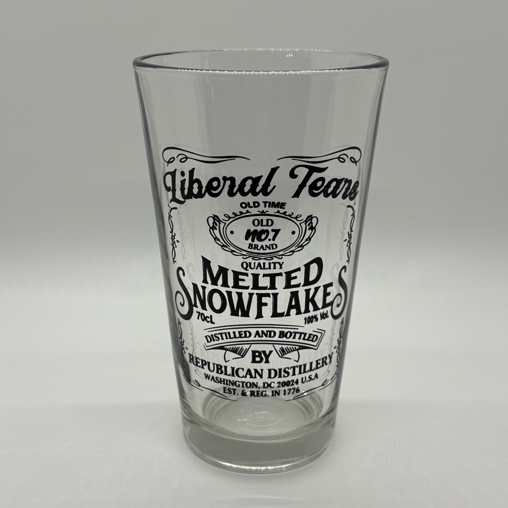 Liberal Tears Melted Snowflakes Glass